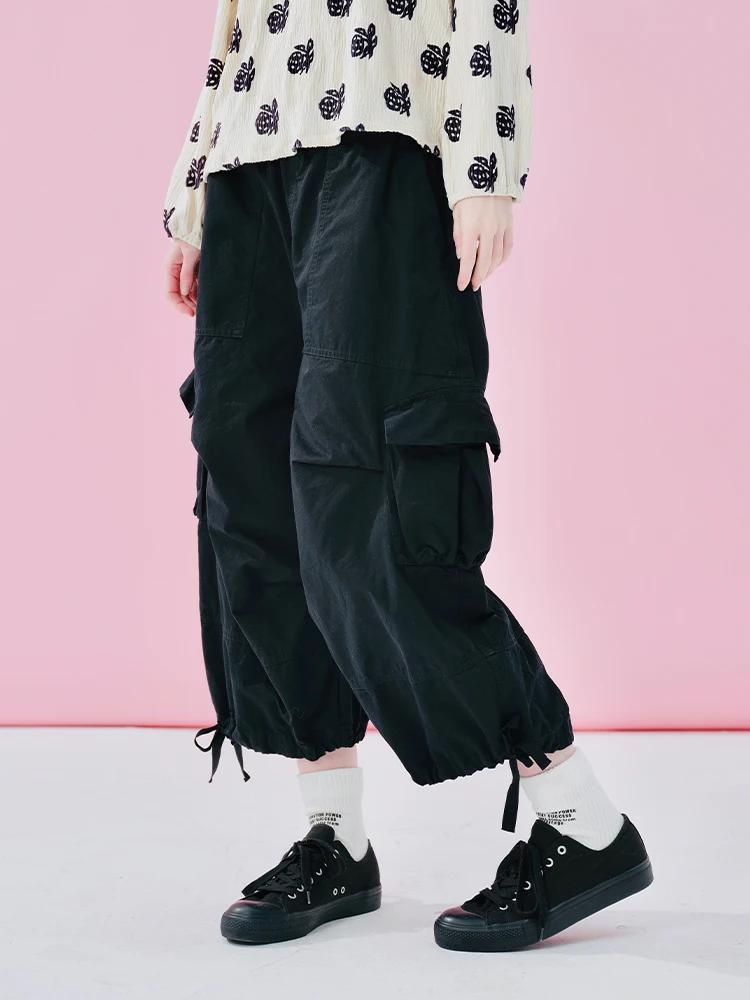 Tenstein KOKON-Pantalon à Jambes Larges pour Femme, Design Original, Taille artificiel astique, Poch