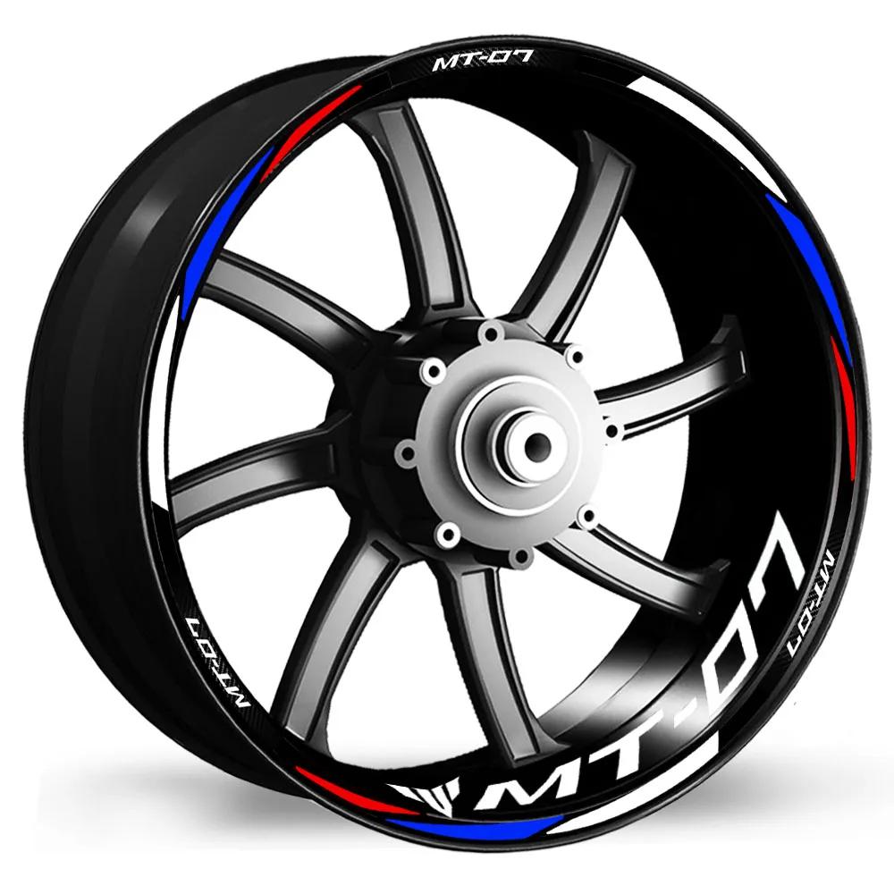 Autocollants réfléchissants pour roues de moto MT-07, autocollants réfléchissants pour jante, Logo à