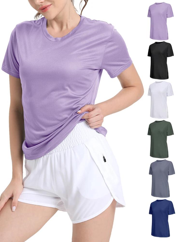 T-Shirt de Sport ultraléger à séchage rapide pour femmes, couleur unie, léger et respirant, chemise 