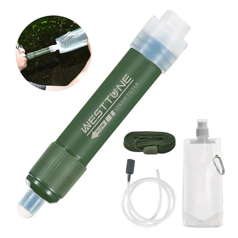 TUP ensemble de paille en plein air mini filtre purificateur d'eau de purification de survivre ou de