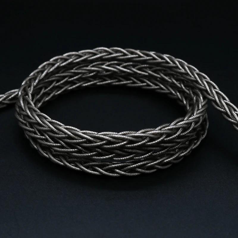 Câble de mise à niveau pour écouteurs, feuille d'argent à 8 cœurs, ivipQ-504, avec MMCX/QDC/0.78 2 b