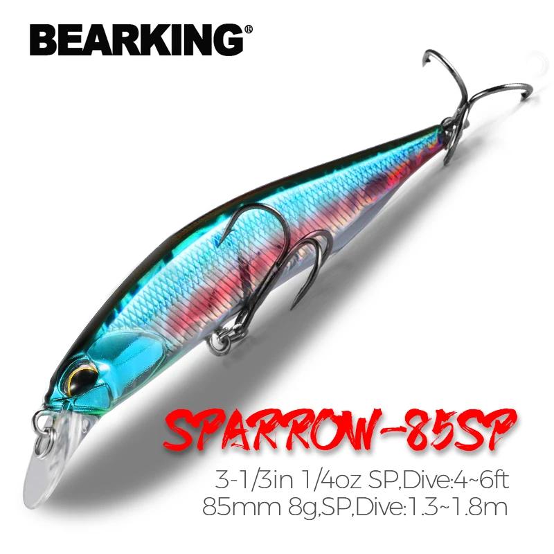 BEARKING 85mm 8g modèle chaud leurres de pêche appât dur 14 couleurs pour choisir vairon qualité pro