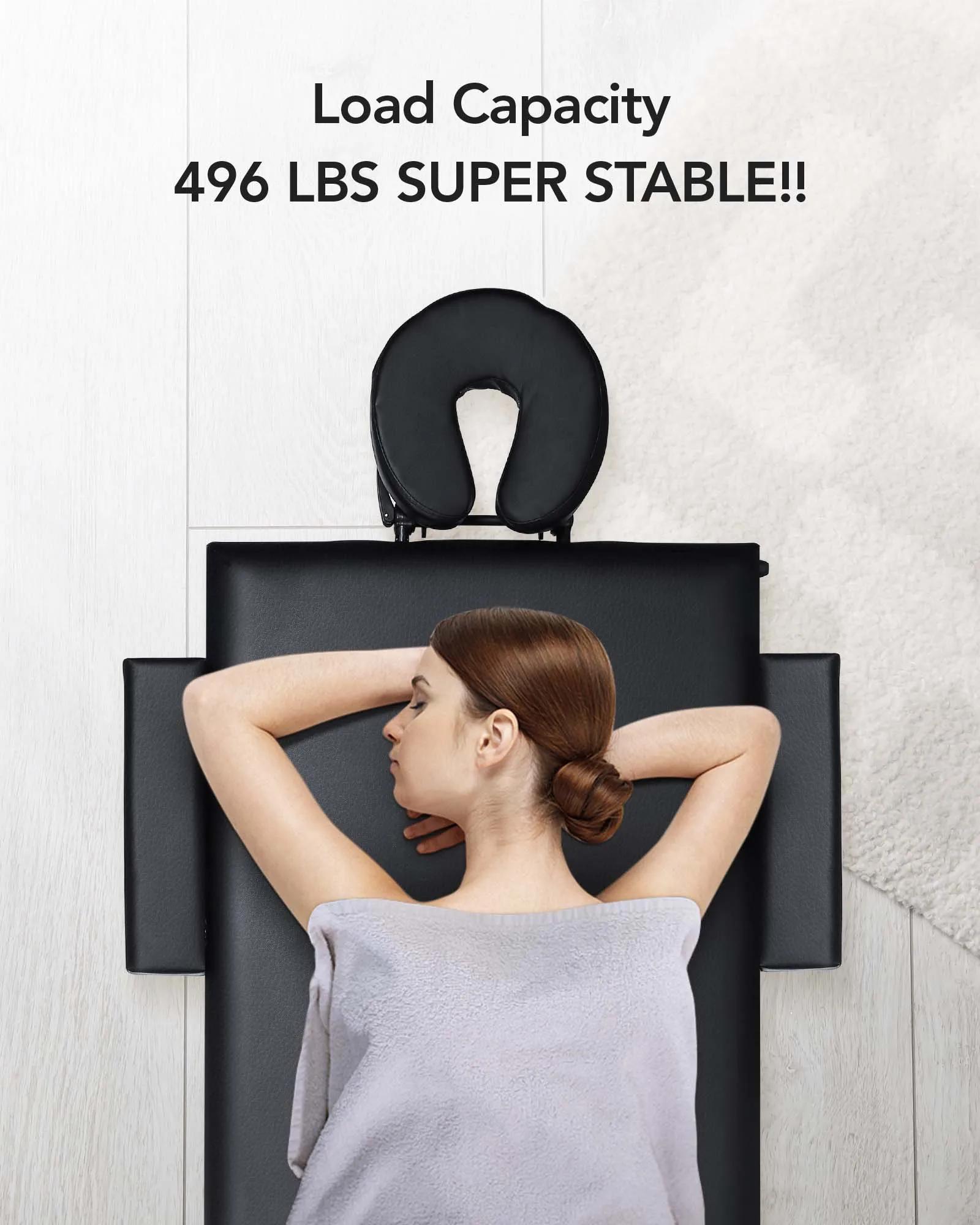 Table de Énergie Professionnelle Portable, Large, 84 Pouces, pour le Visage, Lits de SPA, avec Étui 