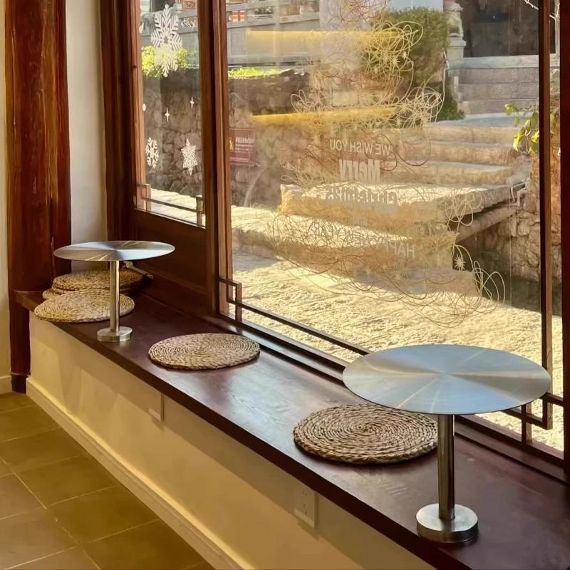 ‌ Instagrammable Table de café murale salon de thé Tables rondes Table à manger peu encombrante en m