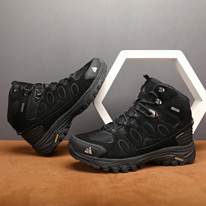 Bottes de randonnée hiver homme HIKEUP - Chaussures imperméables antidérapantes trekking