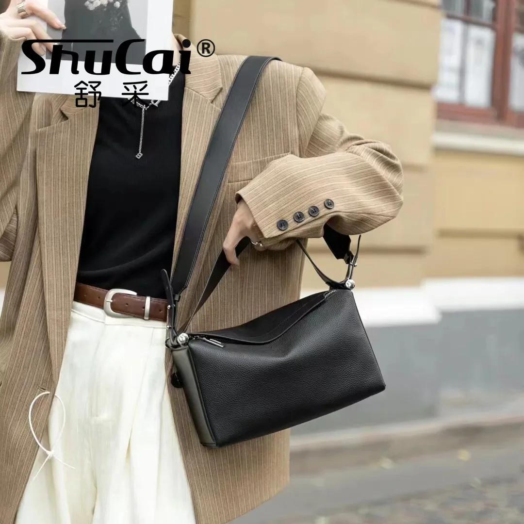 Sac à ati elles en cuir de vachette pour femme, cuir véritable, couche de tête, sac à bandoulière Bo