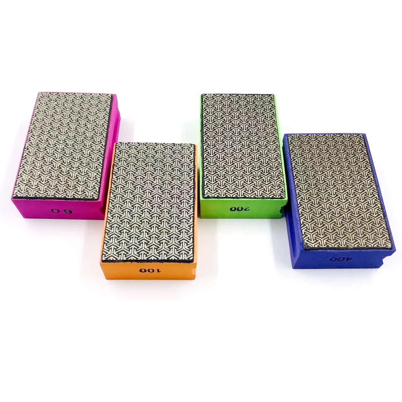 Bloc de tampon manuel pour polissage diamant, 1 à 4 pièces, 60 # 100 # 200 # 400 #   Pour carreaux d