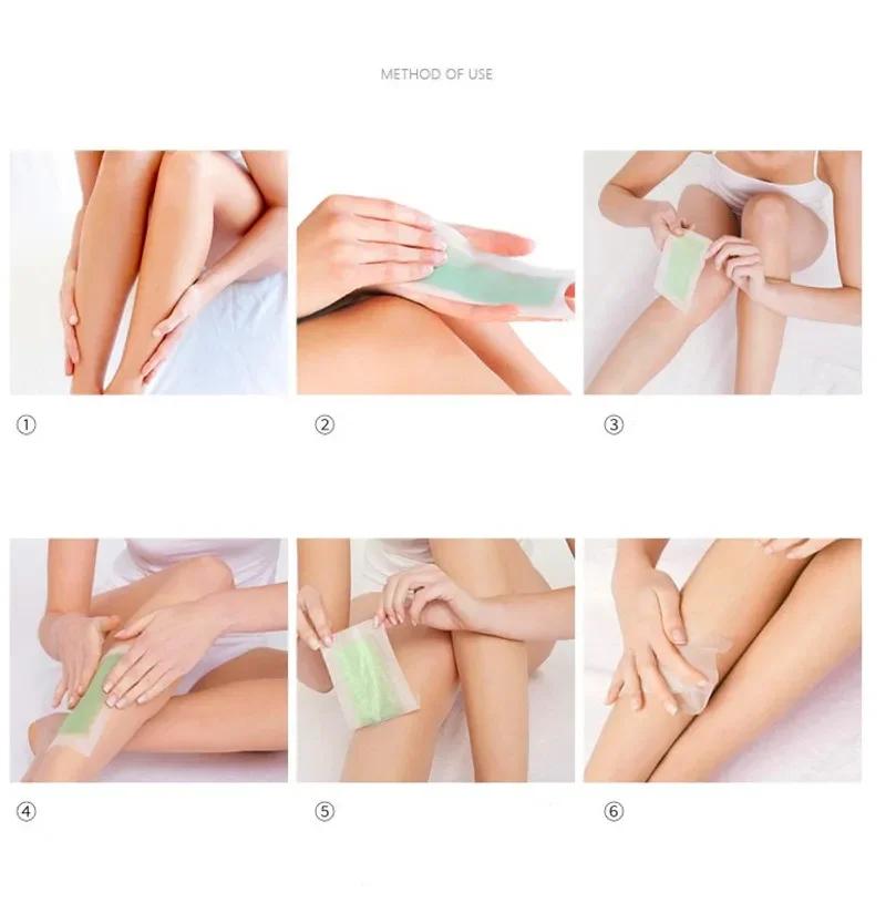 Bandes de cire d'épilation professionnelles, 20 bâtons, pour épilation d'été, papier de cire froide 