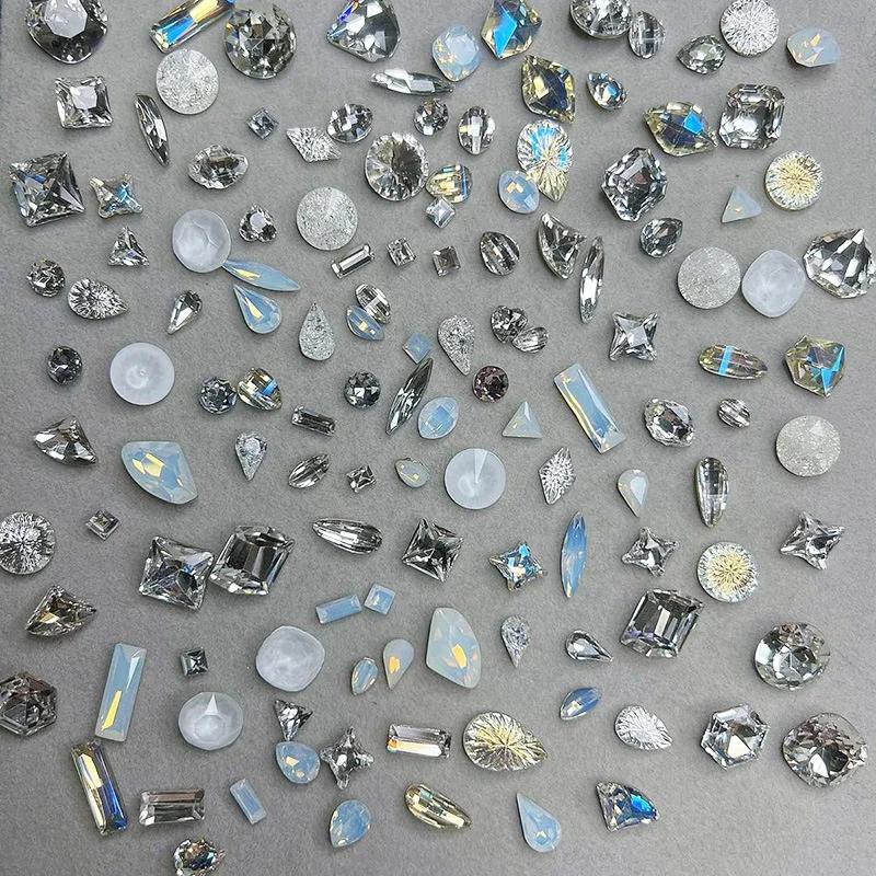 Strass scintillants multi-formes pour Nail Art, verre brillant de qualité, pierres précieuses pour N