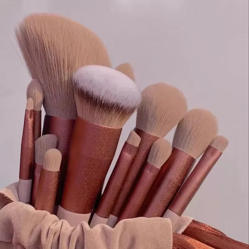 13/15 pièces ensemble de pinceaux de maquillage ombre à paupières fond de teint femmes brosse cosmét