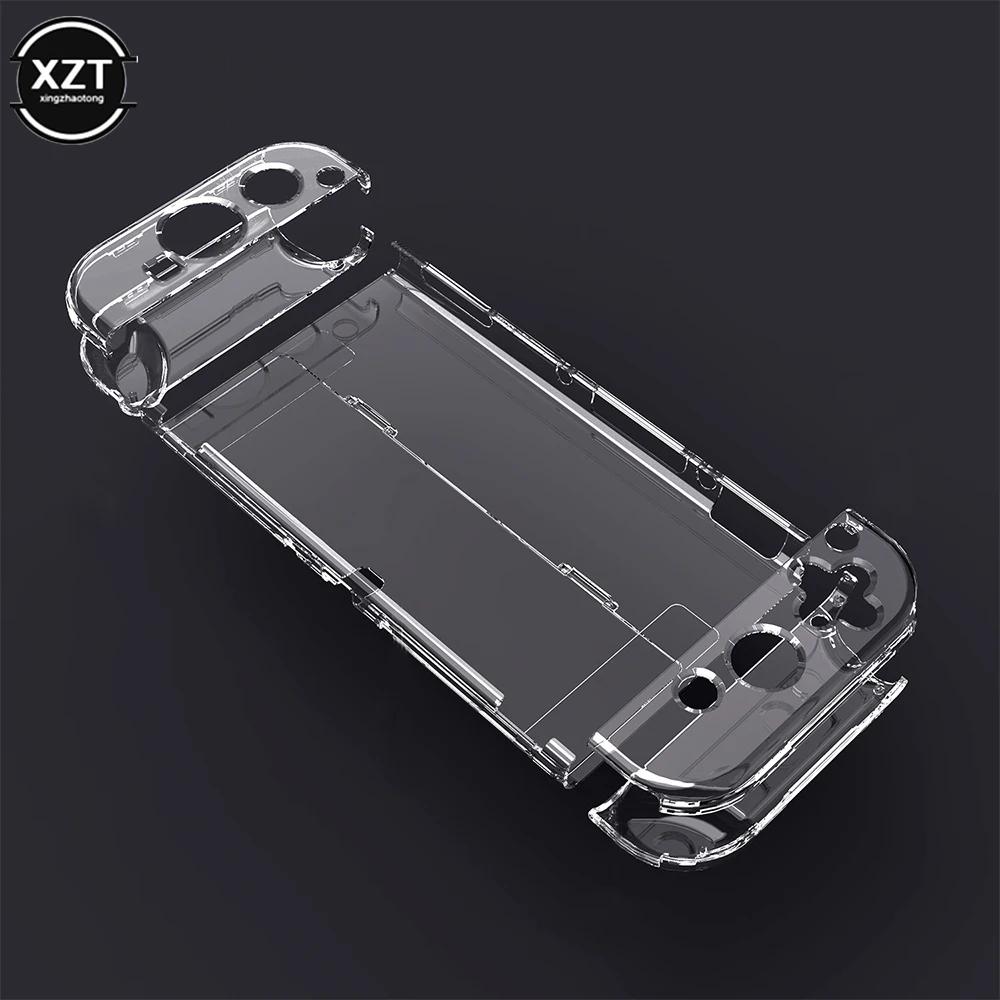 Coque de protection en cristal pour Nintendo Switch OLED, étui rigide Transparent, station d'accueil