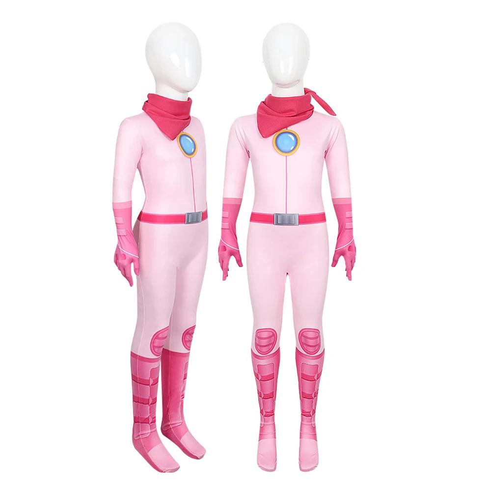 Robe de princesse pêche pour filles, vêtements de jeu de rôle Rosalina, Costume de Cosplay, vêtement