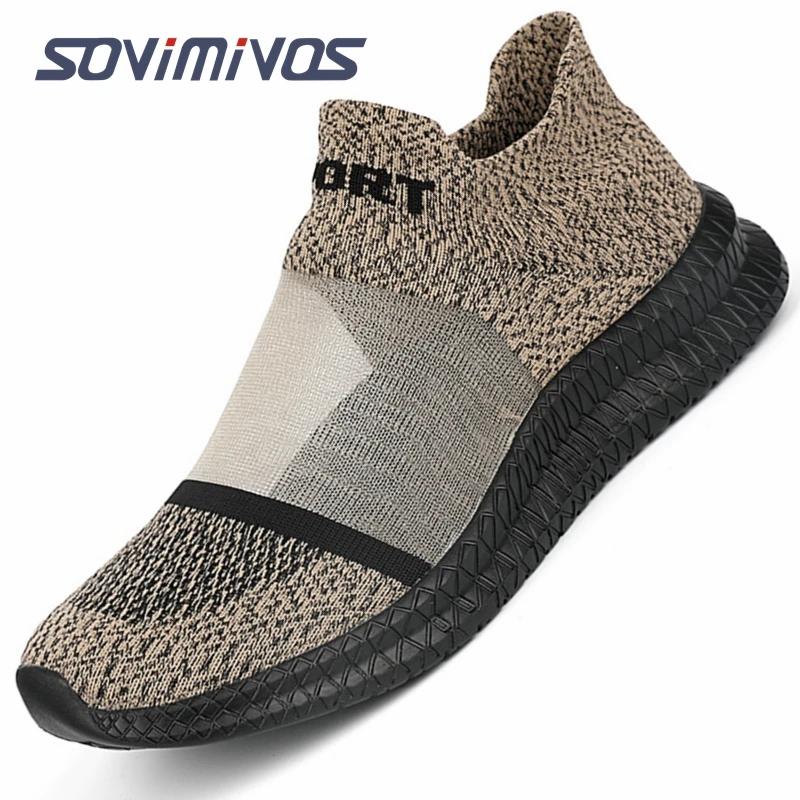 Chaussures de marche légères enfiler hommes femmes - Baskets tennis mousse mémoire confortables sport