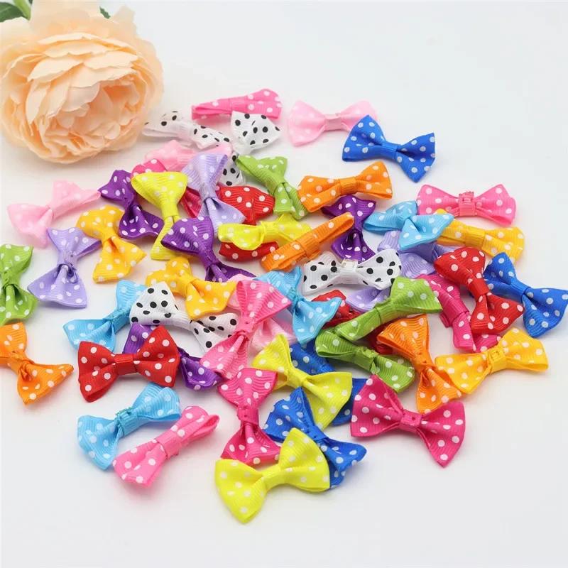 50/100 pièces taille 2cm x 3.5cm mini nœud à pois taille nœud papillon vêtements bricolage accessoir