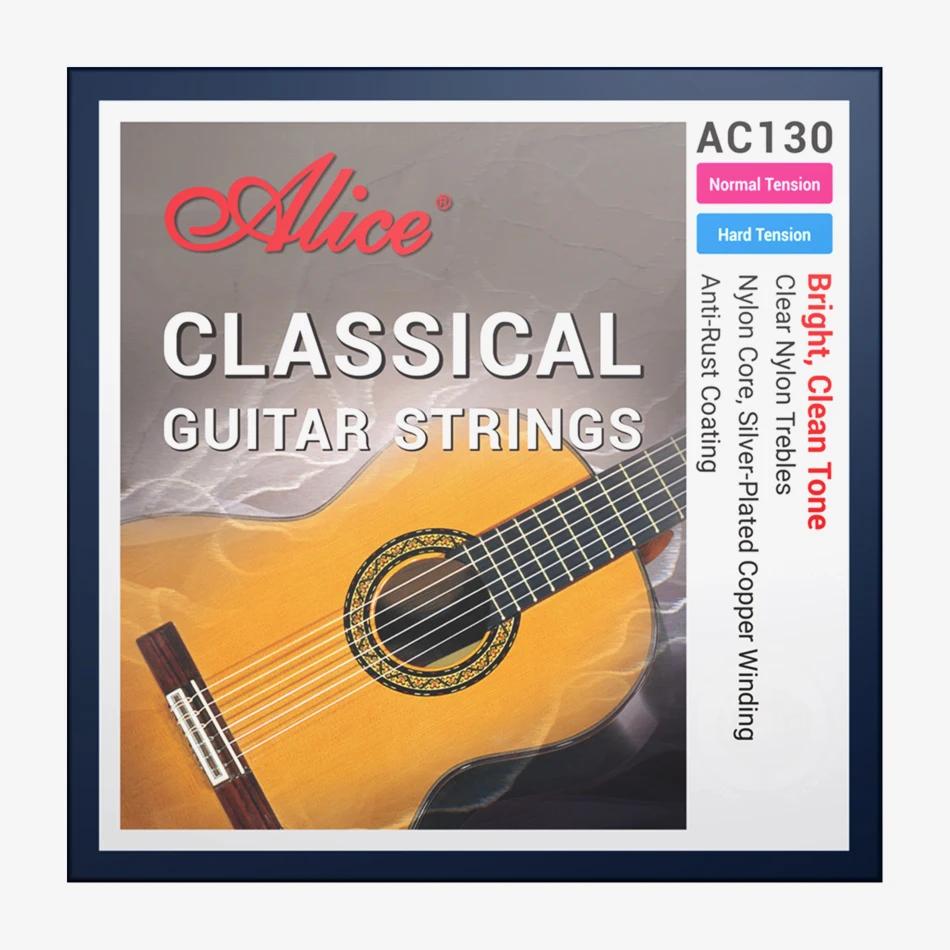 Alice AC130 guitare classique professionnelle cordes de guitare plaqué argent cuivre enroulé clair N