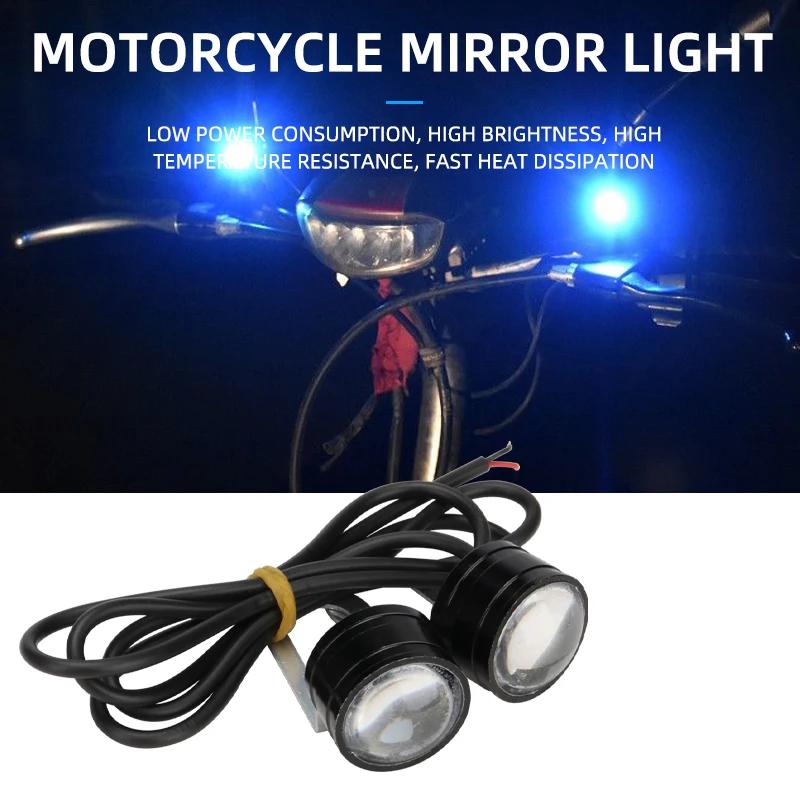 2 pièces Moto oeil d'aigle lampe de conduite feu de signalisation universel pour Moto Scooter Modifi