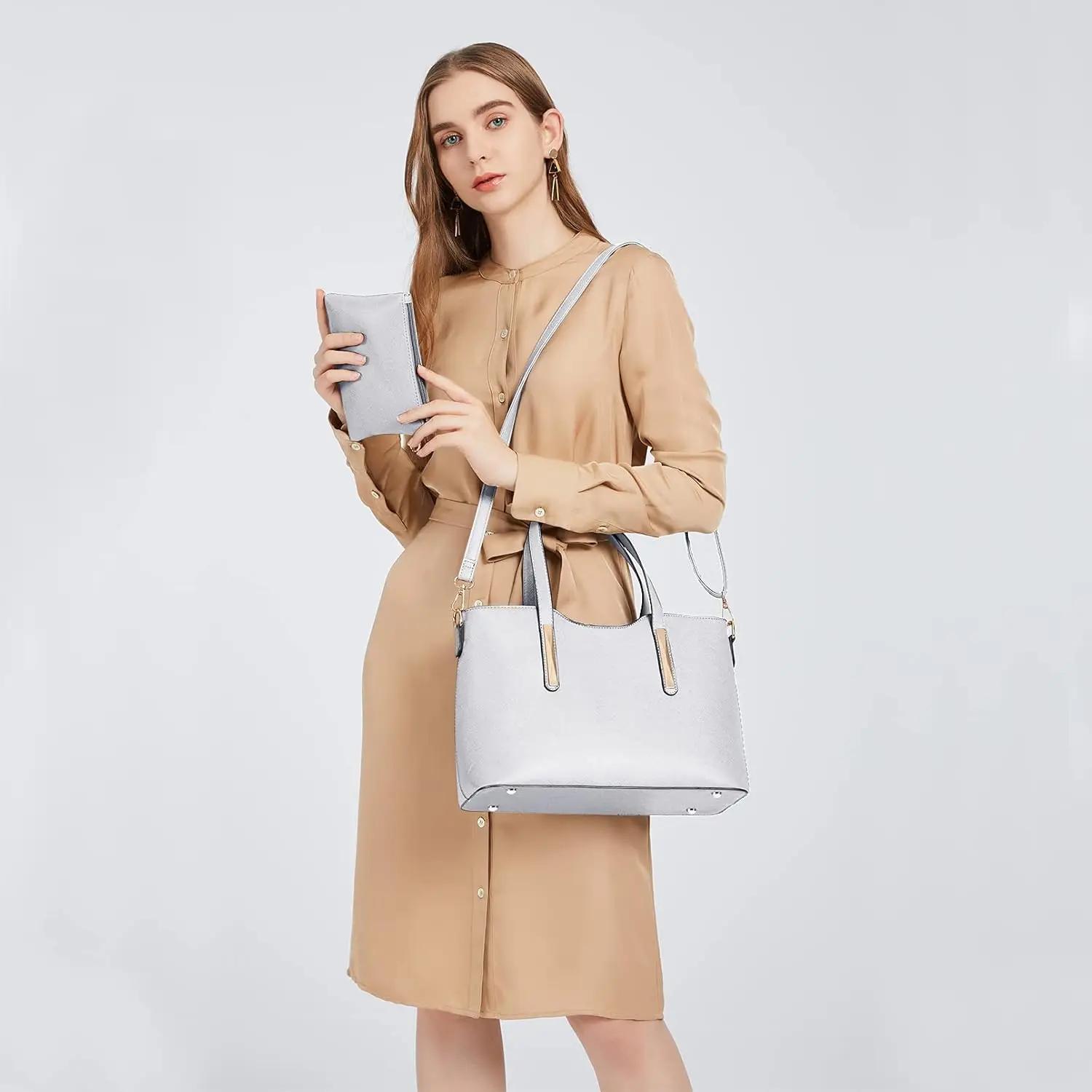 Sac à main Miss Lulu Damen de taille moyenne, élégante sacoche à bandoulière et sac à poignée, ensem
