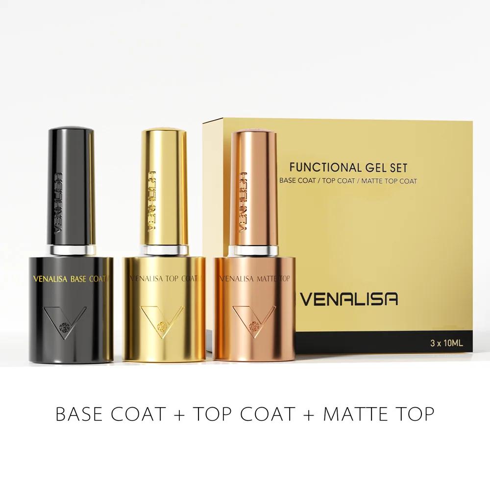 1/2/3 pièces Kit Venalisa 10ml vernis à ongles HEMA/TPO Base gratuite diamant Ultra brillant trempé 