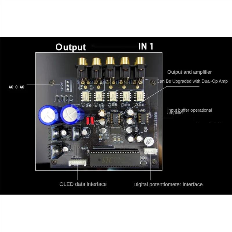 Nvarcher-Préamplificateur HIFI OLED TING ES72320 avec télécommande infrarouge, contrôleur de volume,