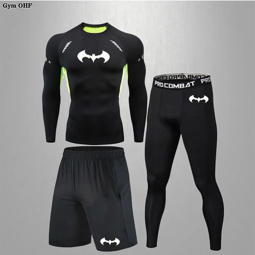 Chemises de compression sportives noires pour hommes - Rashguard pour gym, fitness et arts martiaux