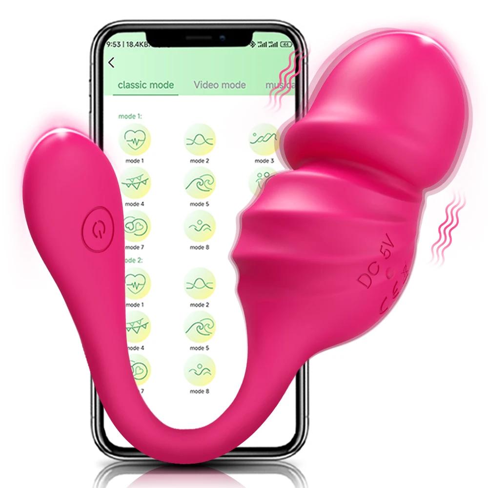 Oeuf vibrateur Bluetooth portable pour femme, gode, stimulateur de clitoris, culotte vibrante à dist