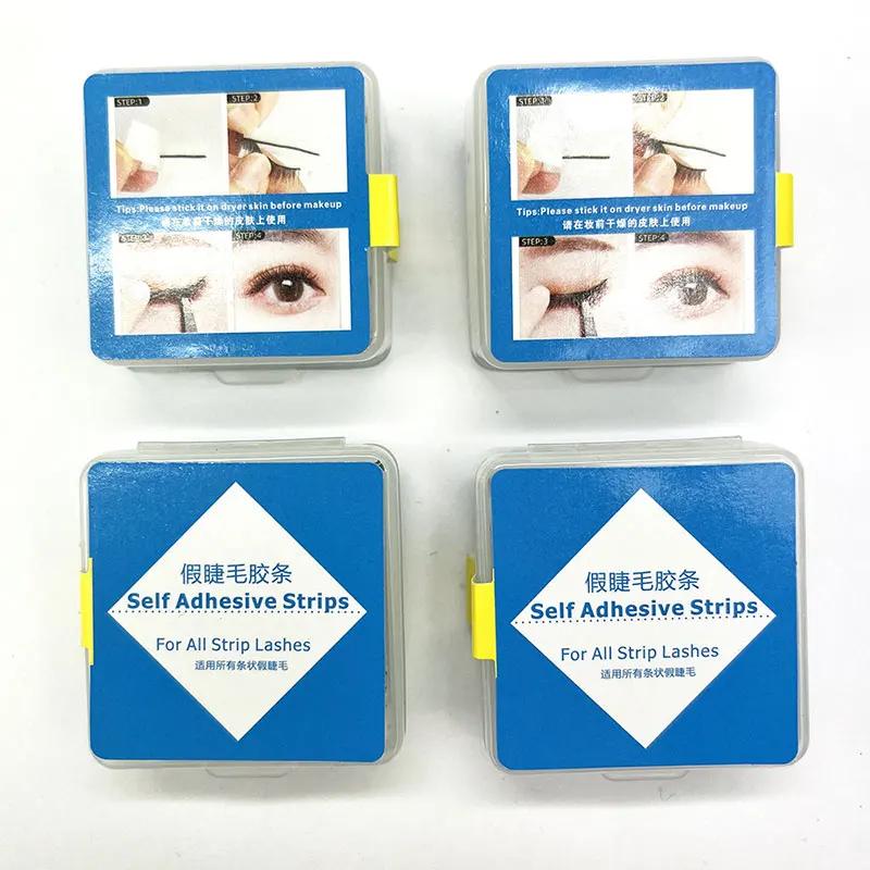 40 pièces/boîte réutilisable auto-adhésif sans colle cils bande de colle Extension de faux cils sans