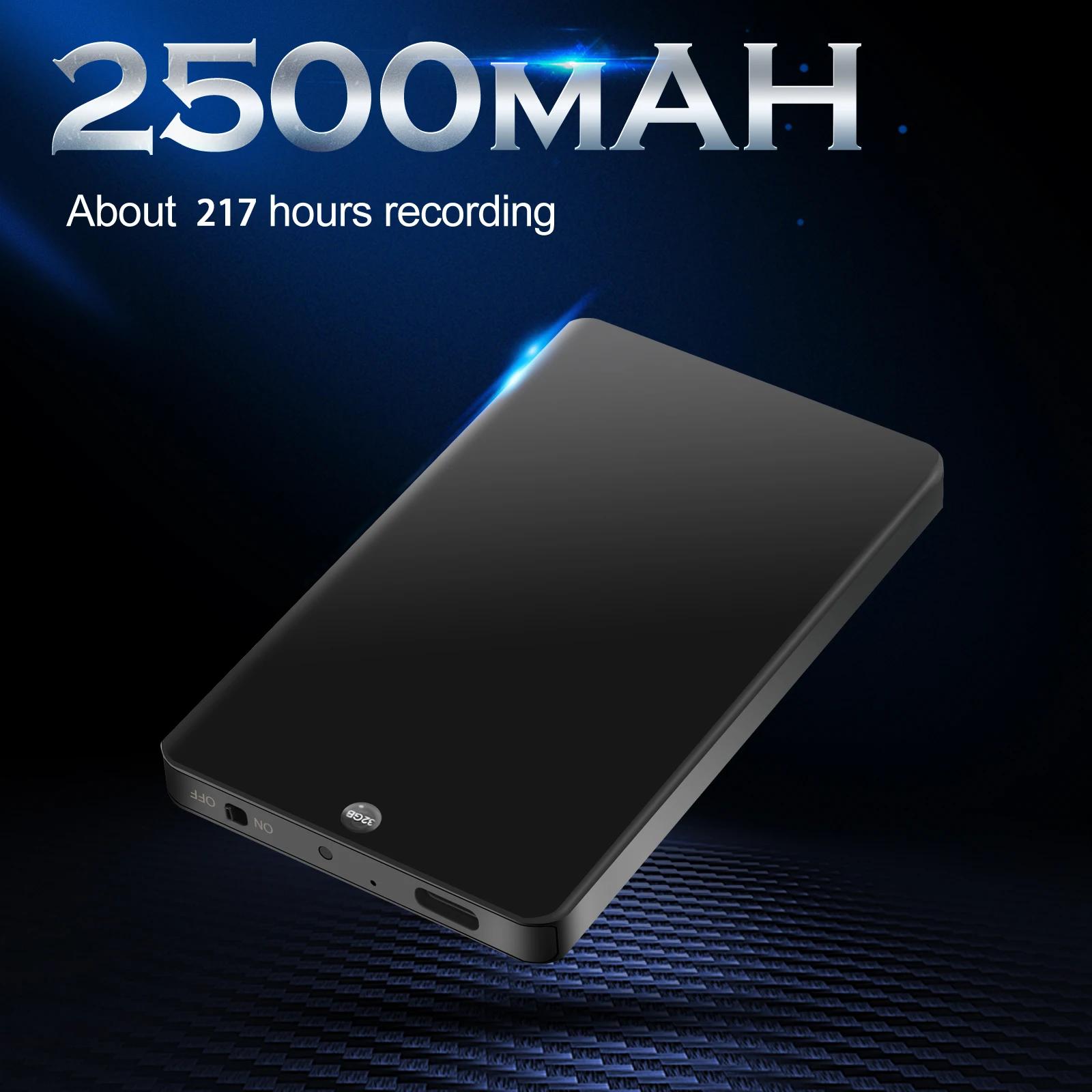 V66 professionnel Rechargeable Portable numérique Audio enregistreur vocal opération à un bouton mém