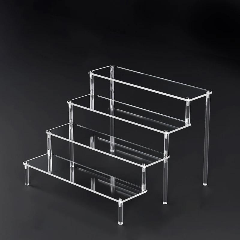 Présentoirs en acrylique à 1-5 niveaux, étagère transparente, présentoir de figurines en argile pour