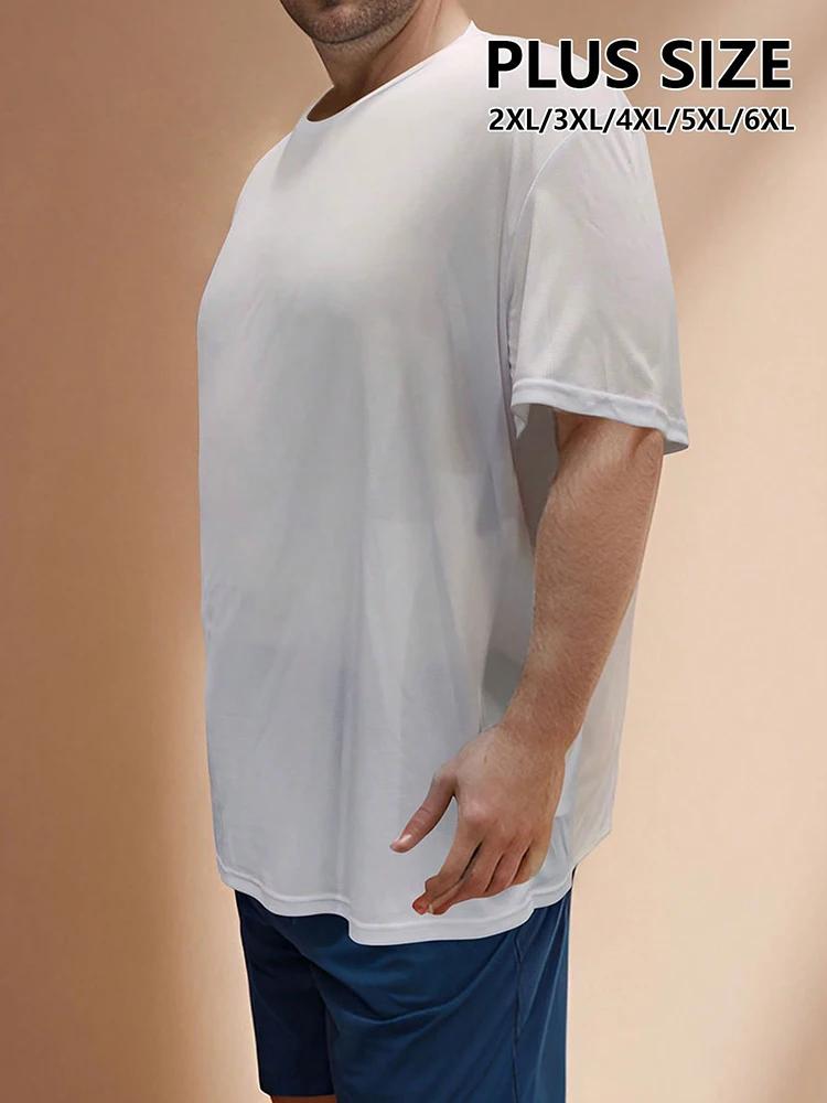 5 pièces Plus T-Shirt pour hommes grandes et grandes chemises hommes ultralégers séchage rapide Spor