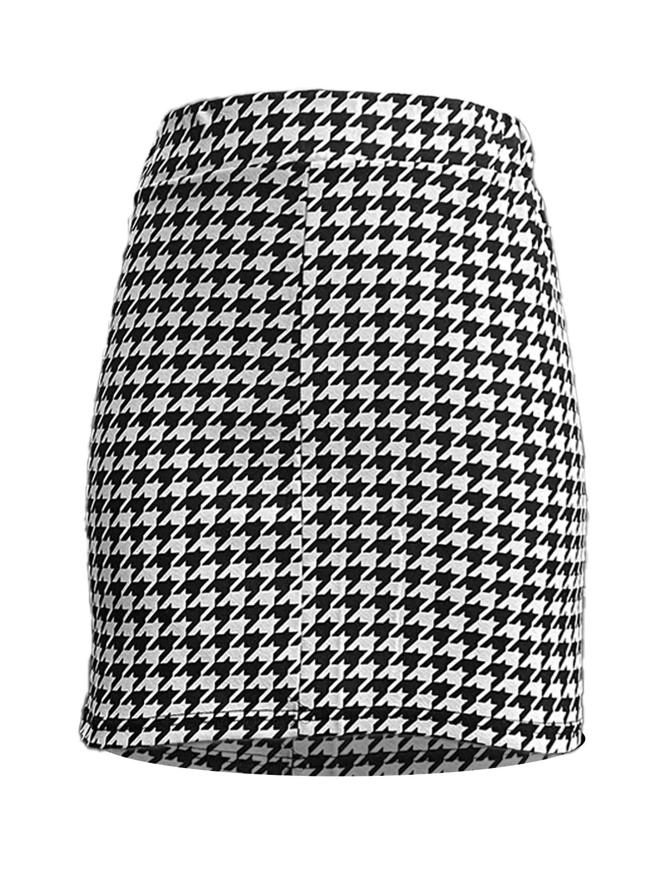 Demi-jupe élégante à taille élastique de style Qianniao, jupe courte taille haute moulante aux hanch
