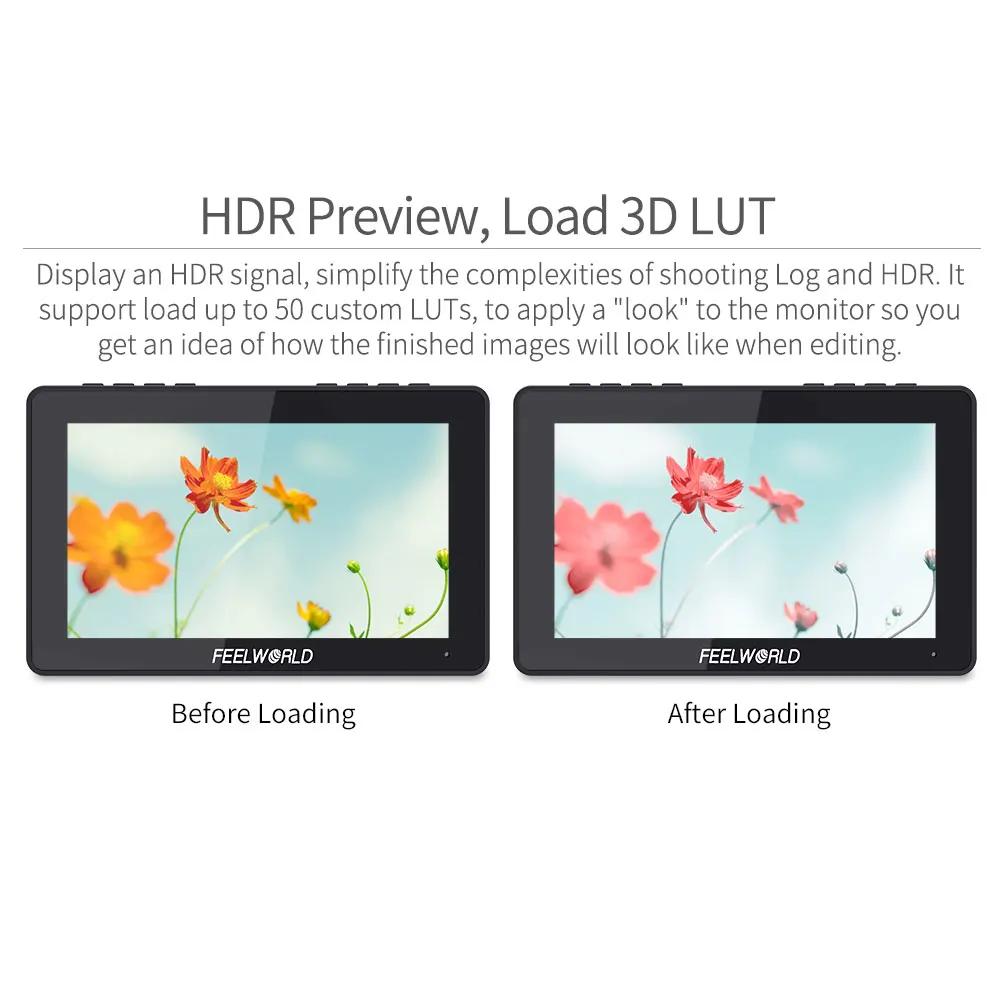 FEELWORLD – moniteur de champ LUT7S PRO pour caméra DSLR 7 pouces, 2200nits, écran tactile LUT 3D Ul