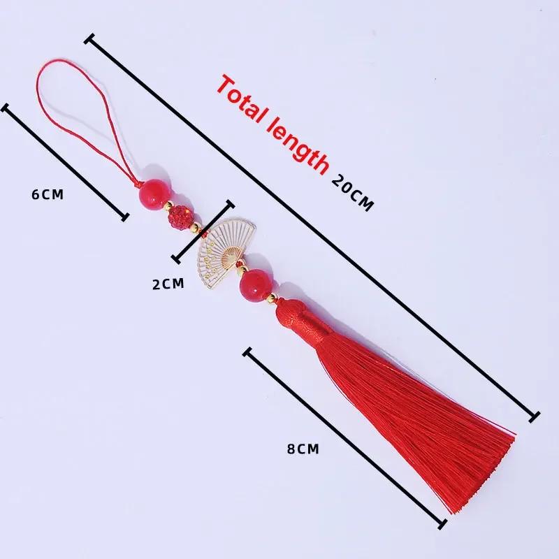 Glands en éventail blancs, 2 pièces, marque-page, soyeux, doux, faits à la main, avec boucles, pour 