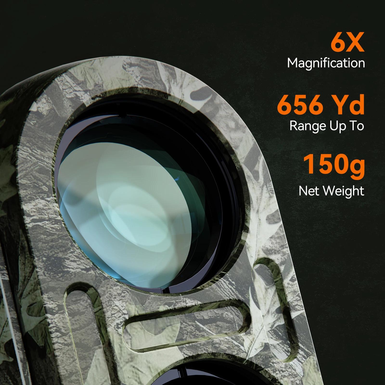 Télémètre MiLESEEY 7 °   Télémètre laser Big Field 656Yd pour la chasse, avec mode de mesure par la 