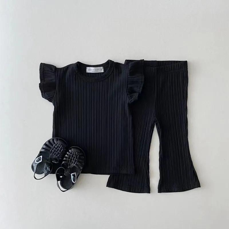 TZ22099 Ensemble deux pièces d'été pour filles, style décontracté et tendance, comprenant une barbot