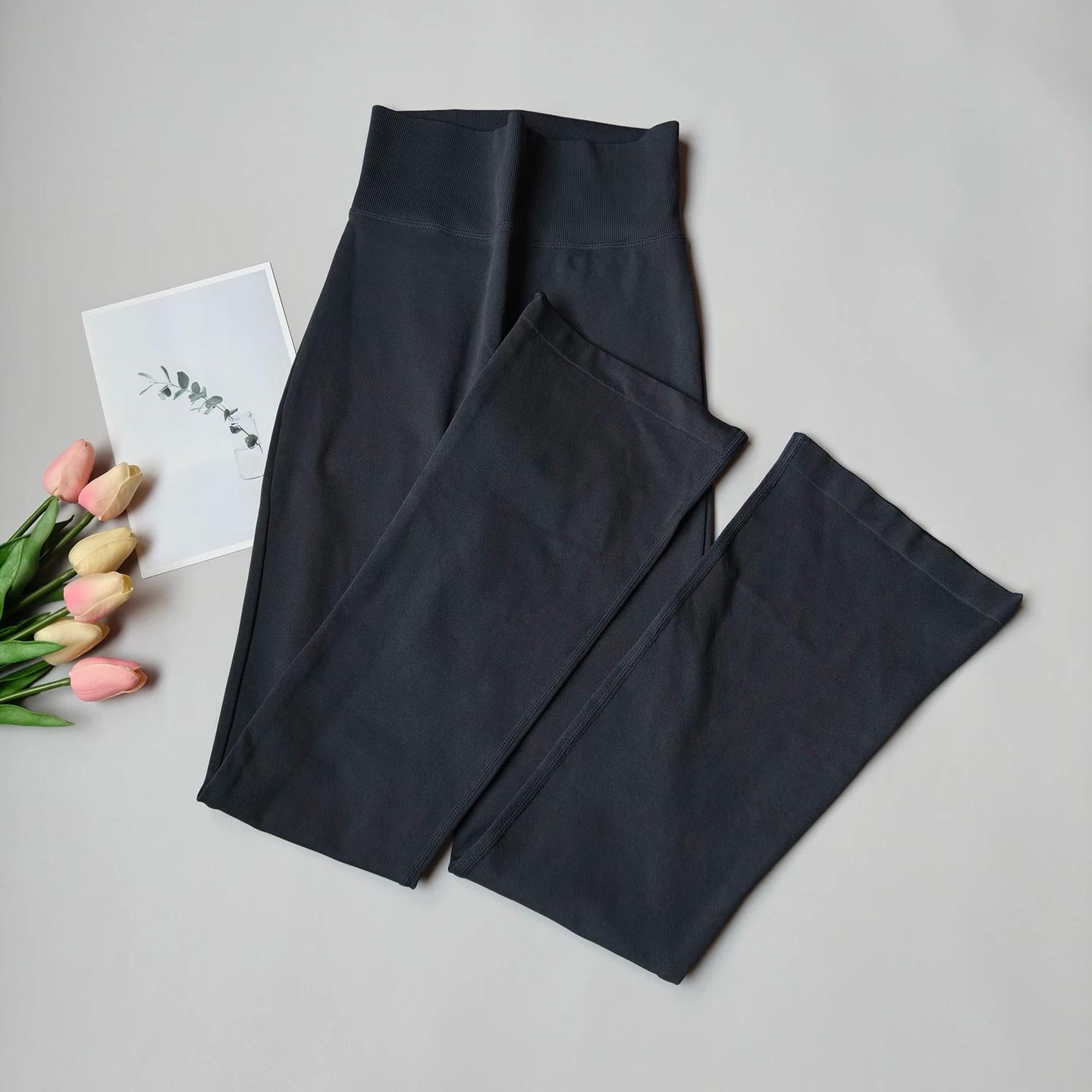 Leggings de Yoga évasés taille haute sans couture, pantalons de Fitness à cloche pour femmes, Leggin