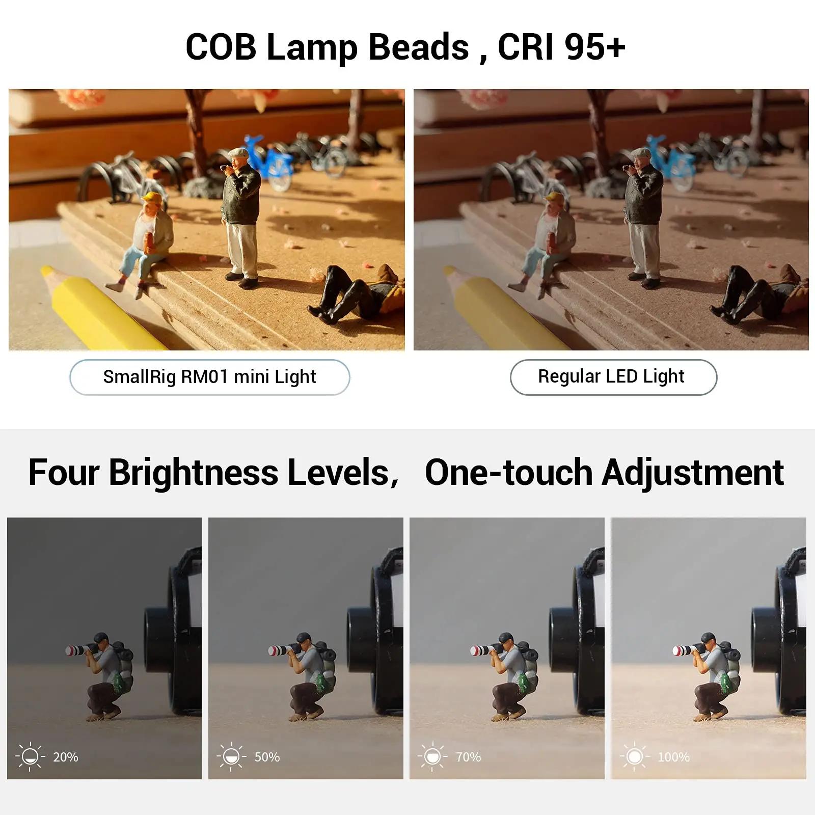 SmallRig-Mini lampe vidéo LED Thom01, kit d'éclairage portable étanche avec 8 livres de documents po