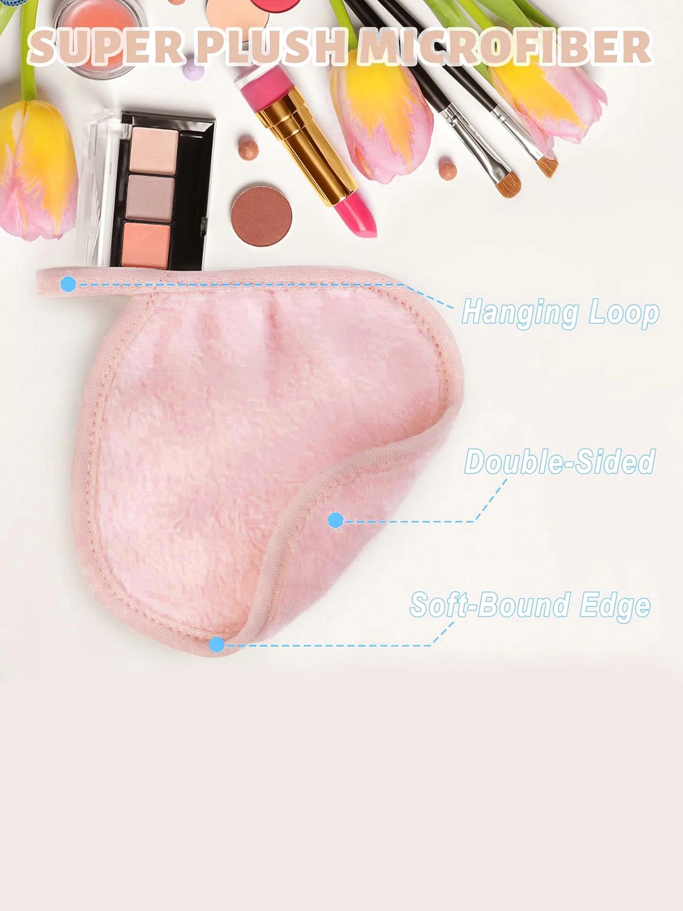 Chiffons de visage en microfibre réutilisables, démaquillant, serviettes de maquillage, tampons de n