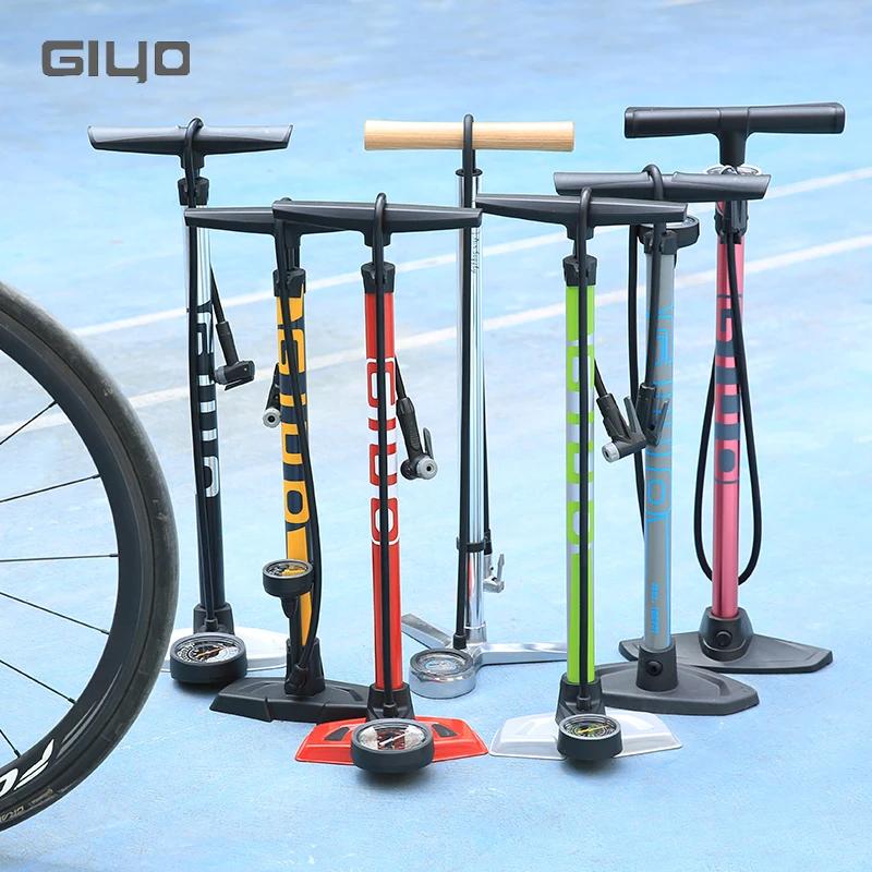 Pompe à pied GIYO 160 psi pour vélo, gonflage efficace, compatible valves Presta et Schrader, avec g