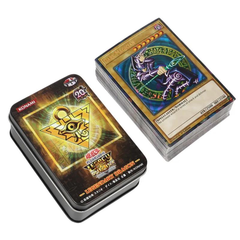 66-148 pièces cartes Yugioh avec boîte en fer blanc Yu Gi Oh carte holographique Version anglaise le
