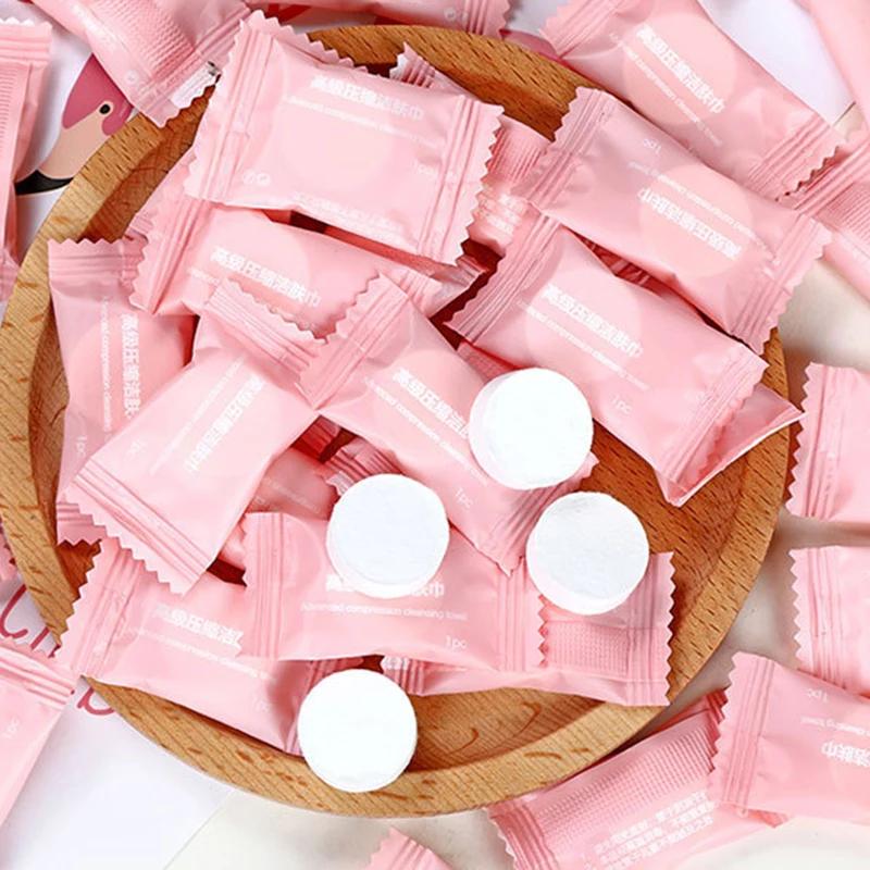 Mini serviettes compressées jetables, 20/50 pièces, Capsules, serviettes magiques, tablette de soins