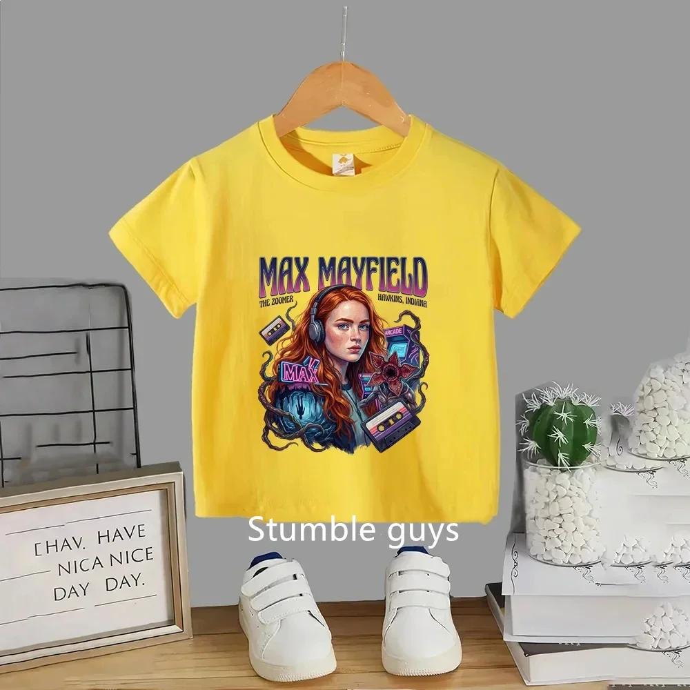T-shirt d'été de haute qualité pour enfants, vêtements pour garçons et filles, t-shirt à manches cou