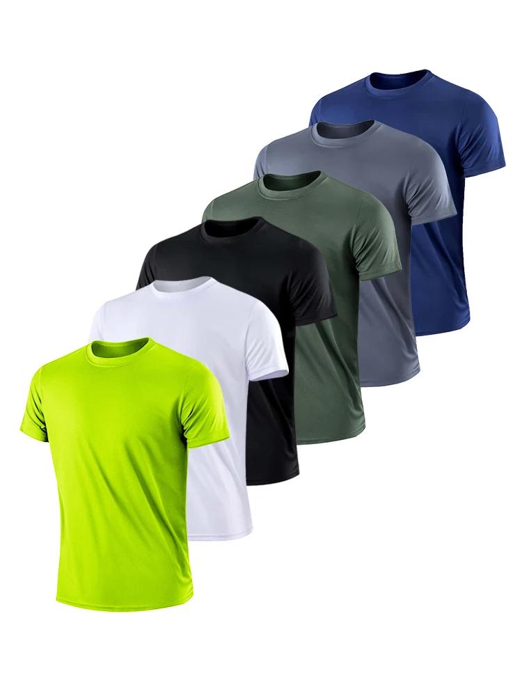 T-shirt de sport à séchage rapide ultraléger pour homme, haut léger, respirant, solide, document, en