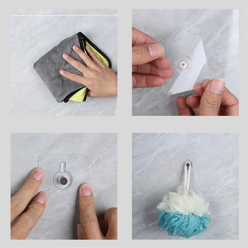 Crochet auto-adhésif pour ongles, 6 pièces, adhésif fort, affiche, autocollant mural sans couture, c