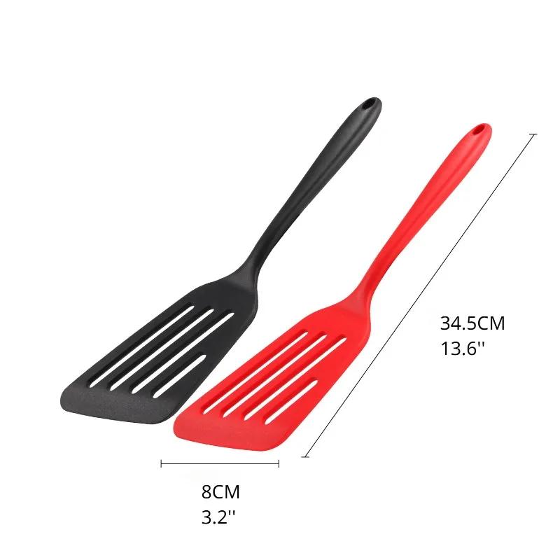 Ustensiles de cuisine en silicone pour œufs, poisson, poêle à frire, spatule, pelle à frire, tourneu