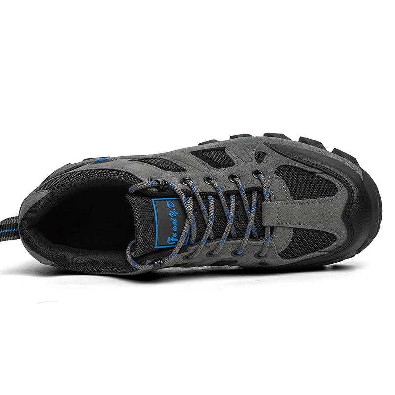 Chaussures de randonnée pour hommes, résistantes à l'usure, en cuir et maille, respirantes, pour la 
