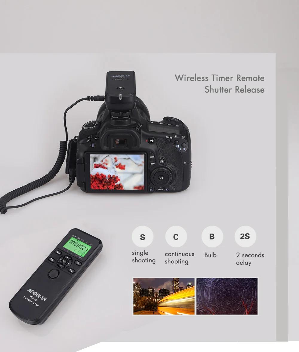 AODELAN – minuterie sans fil WTR-2, câble pour appareil photo Canon, Nikon, Sony, C6, C8, N8, N10, S