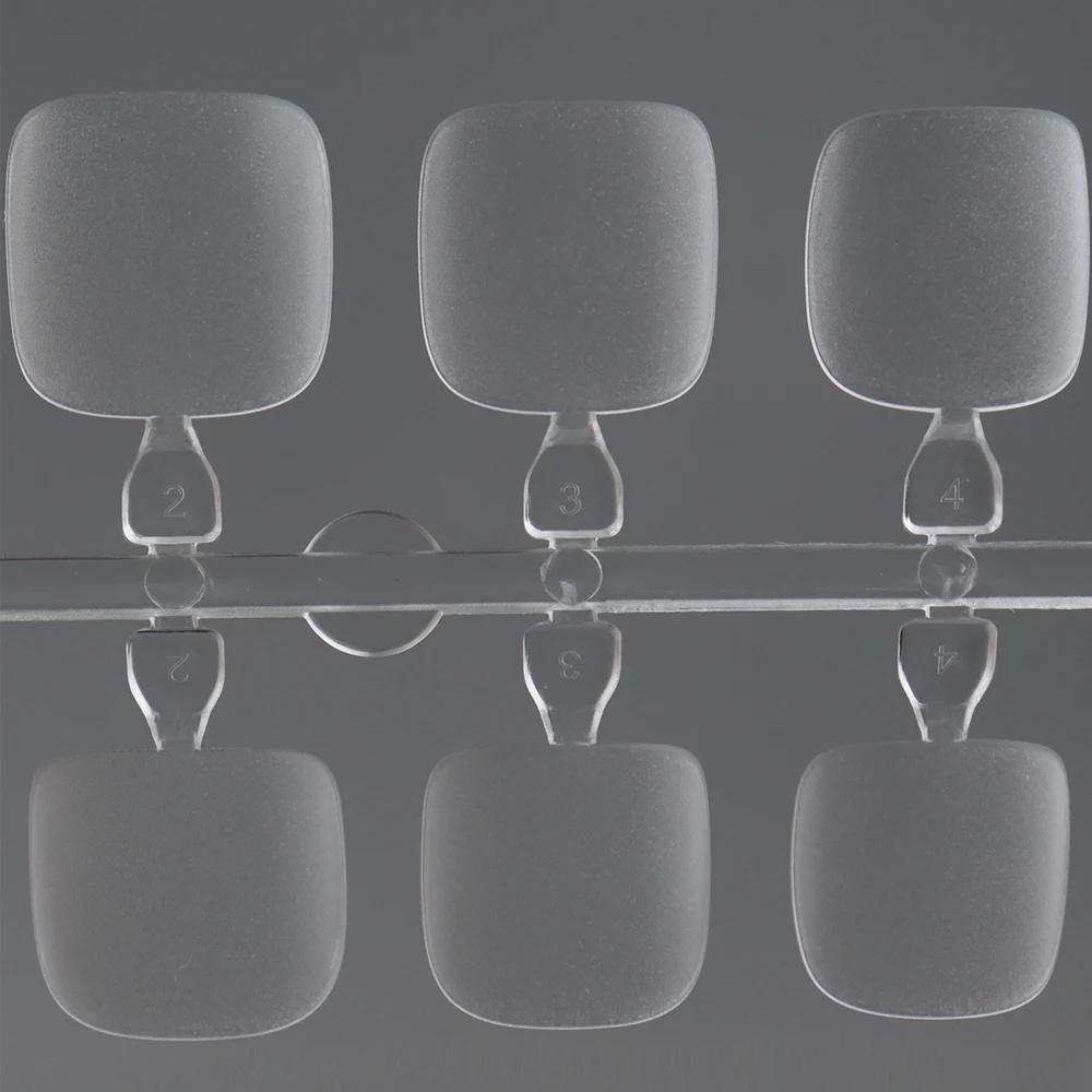 120/150 pièces ongles courts carrés faux Gel doux couverture complète pré-forme orteil pointe mat pr