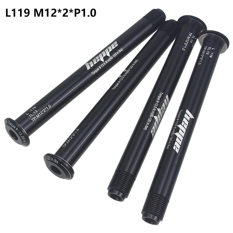 HEPPE vélo Double plomb à travers l'axe 119mm/165mm M12xP1.0 vtt vélo de route fourche avant arbre b