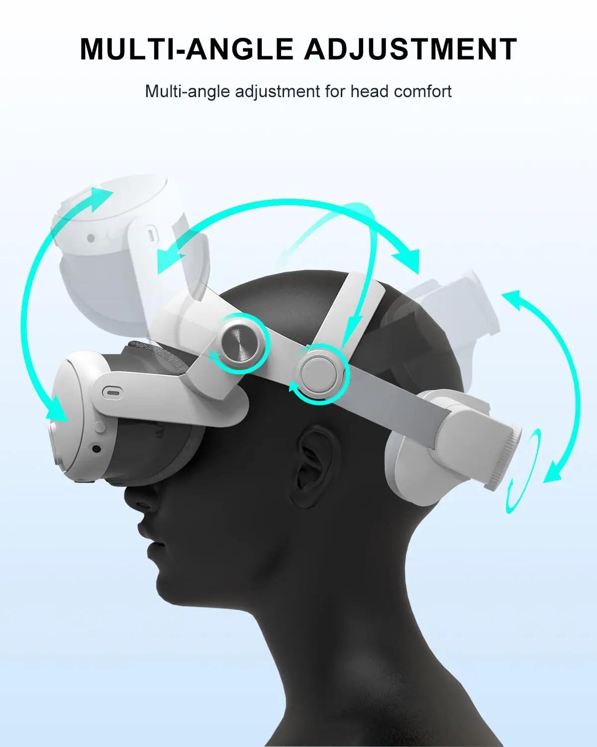 Sangle de tête réglable pour Meta Quest 3, Elite Resubdivision, casque VR, améliore le confort, acce
