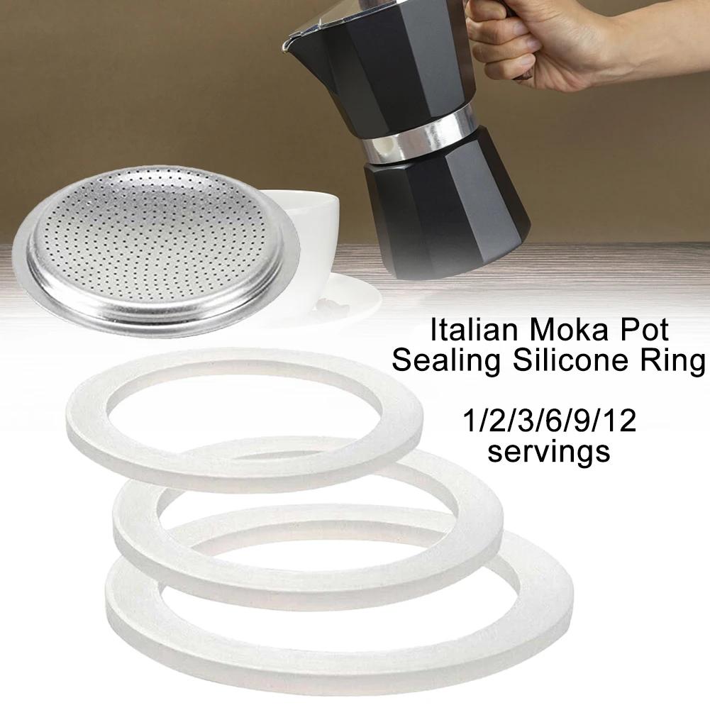 Anneau en caoutchouc de café en Silicone, joint en caoutchouc Moka, écran filtrant, cafetière expres